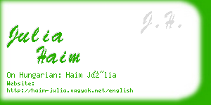 julia haim business card